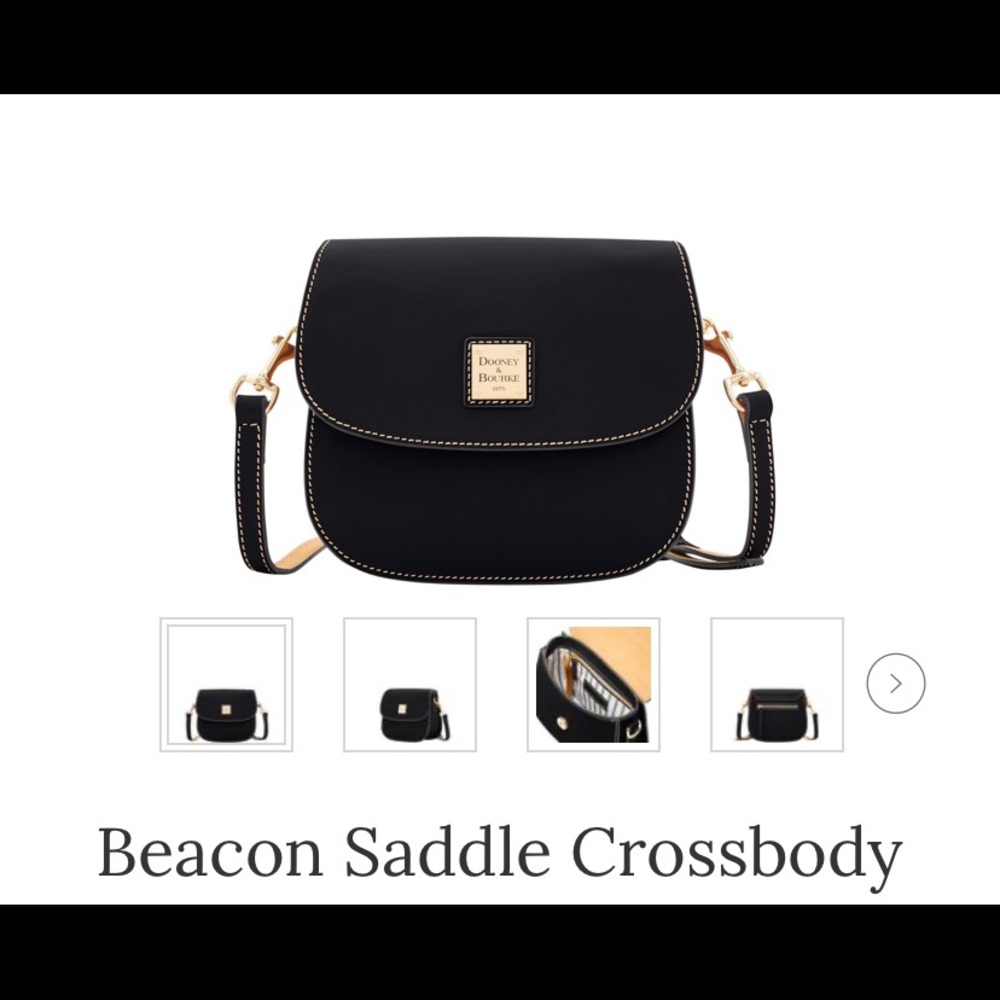 Dooney & Bourke black saddle crossbody purse